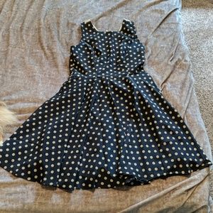 Aryeh unique vintage brand polka dot dress Sz M